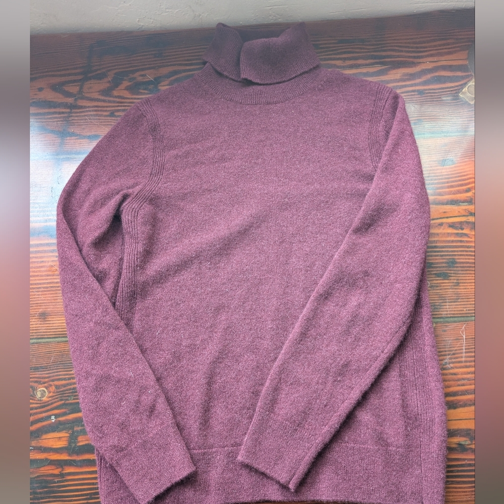 Saks Fifth Avenue 100% Cashmere Turtleneck Sweater - L